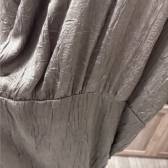 Zara Olive Green Draped Dress - Picture 4 of 5